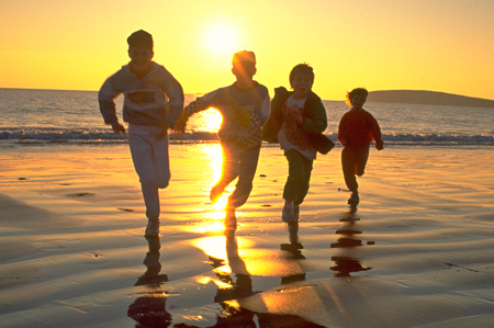 Probate Heirs Children Running on Beach